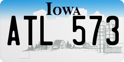 IA license plate ATL573