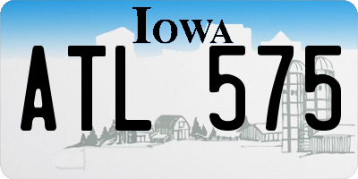 IA license plate ATL575
