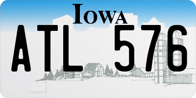 IA license plate ATL576