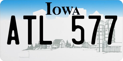 IA license plate ATL577