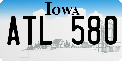 IA license plate ATL580