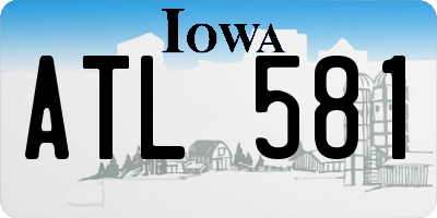 IA license plate ATL581