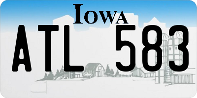 IA license plate ATL583