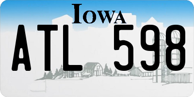IA license plate ATL598