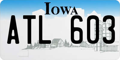 IA license plate ATL603