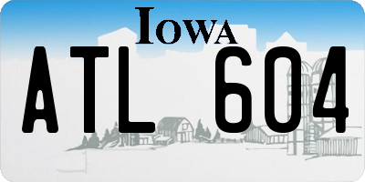 IA license plate ATL604