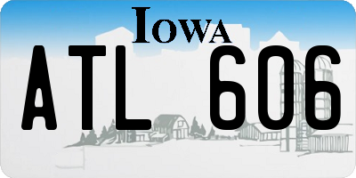 IA license plate ATL606
