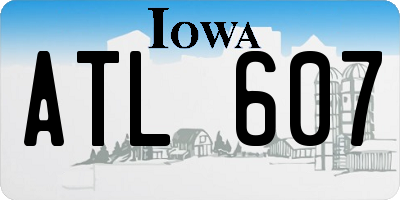 IA license plate ATL607