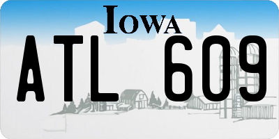 IA license plate ATL609