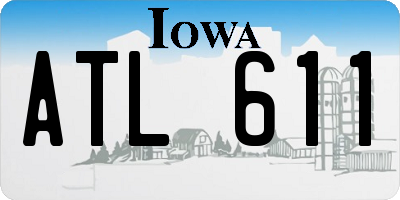 IA license plate ATL611