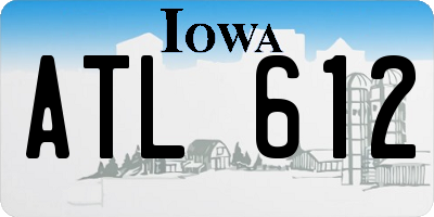 IA license plate ATL612