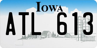 IA license plate ATL613