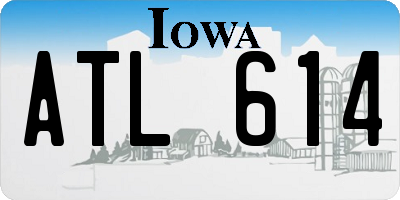 IA license plate ATL614