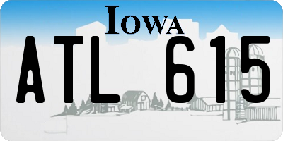IA license plate ATL615