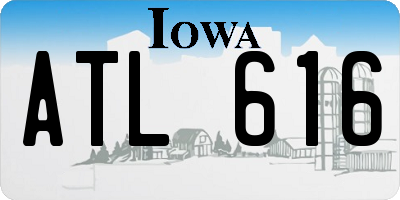 IA license plate ATL616