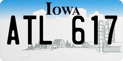 IA license plate ATL617