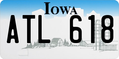 IA license plate ATL618