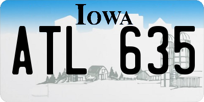 IA license plate ATL635