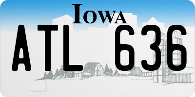 IA license plate ATL636