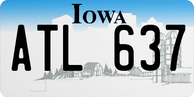 IA license plate ATL637