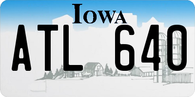 IA license plate ATL640