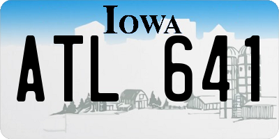 IA license plate ATL641
