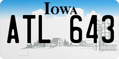 IA license plate ATL643