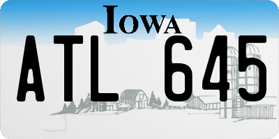 IA license plate ATL645