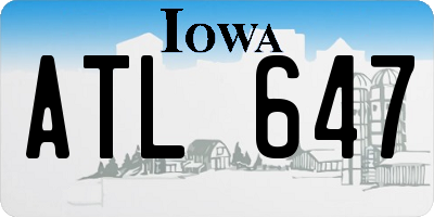 IA license plate ATL647