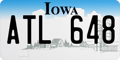 IA license plate ATL648