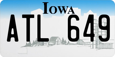 IA license plate ATL649