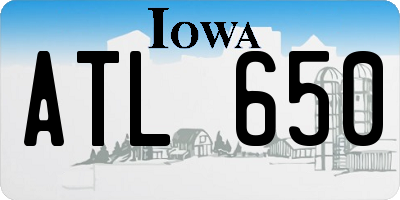IA license plate ATL650
