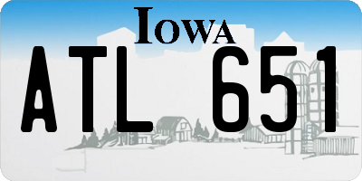 IA license plate ATL651