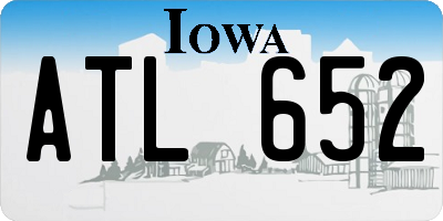 IA license plate ATL652