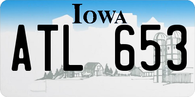 IA license plate ATL653