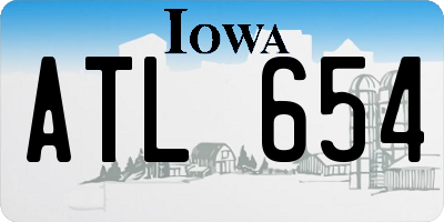 IA license plate ATL654