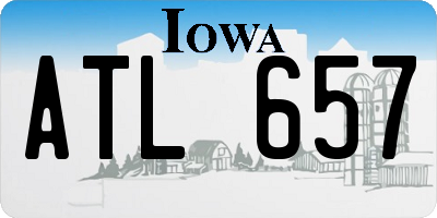 IA license plate ATL657