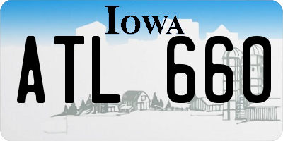 IA license plate ATL660