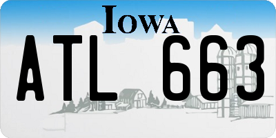 IA license plate ATL663