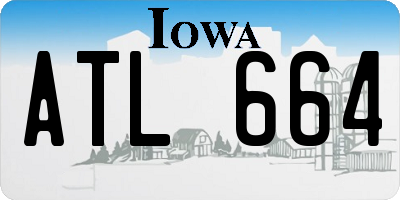 IA license plate ATL664