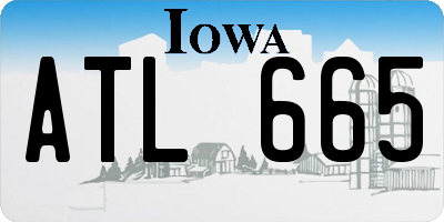 IA license plate ATL665