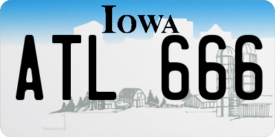 IA license plate ATL666