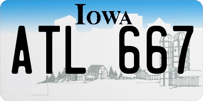 IA license plate ATL667