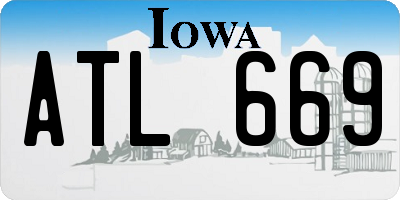 IA license plate ATL669