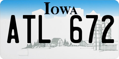 IA license plate ATL672