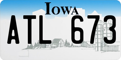 IA license plate ATL673