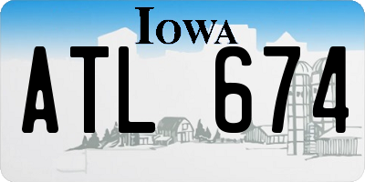 IA license plate ATL674