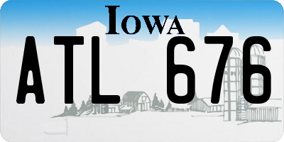 IA license plate ATL676