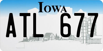 IA license plate ATL677