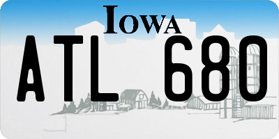 IA license plate ATL680
